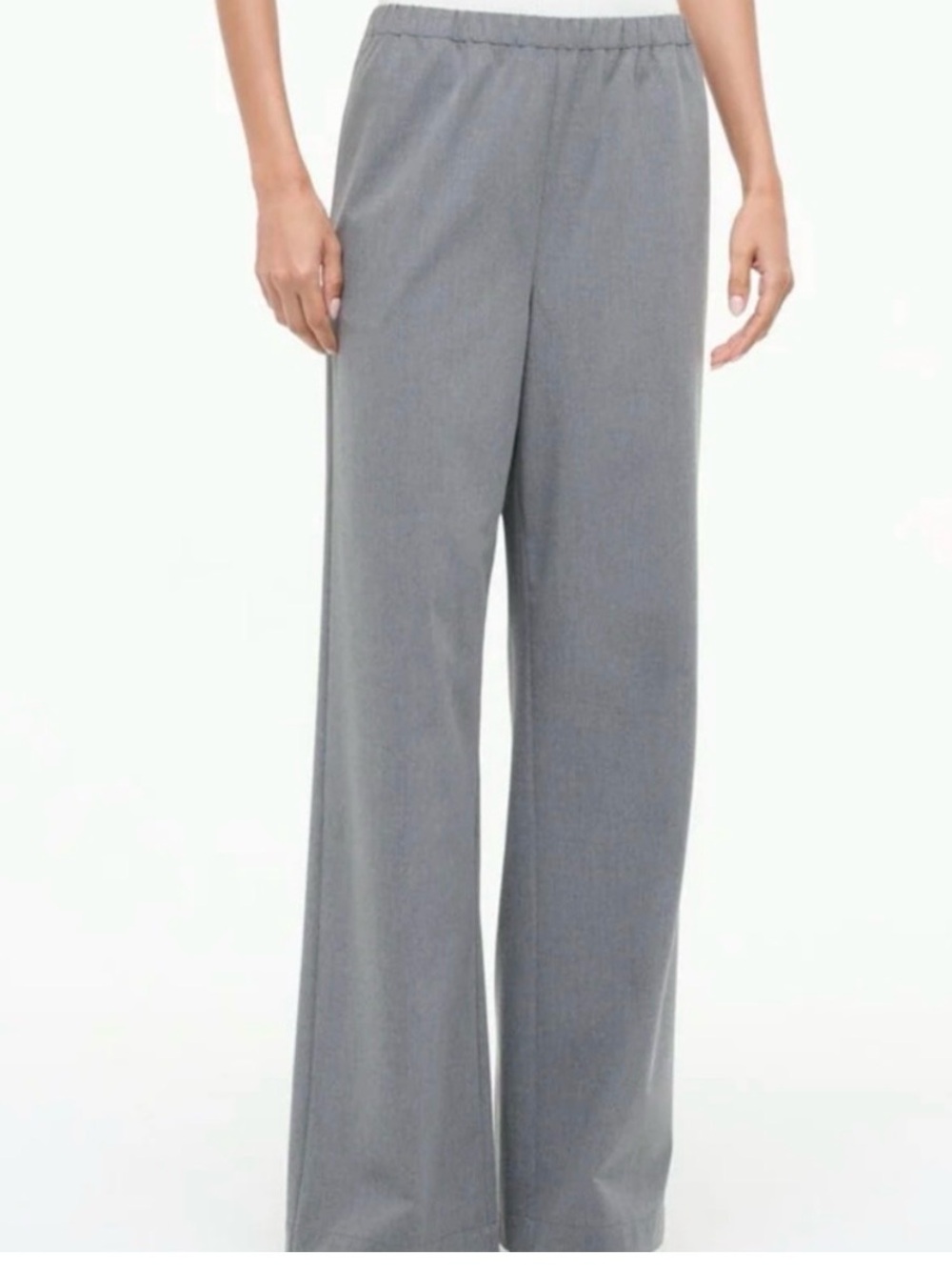 NWT| Staud Denali Wide Leg Elastic Waist Gray Pants Size Small
